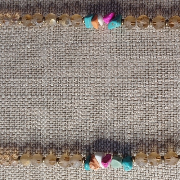 Muticolored Glass Single-Strand Necklace 💖💫 - Picture 4 of 7